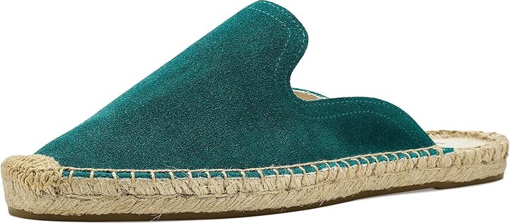 Soludos Suede Smoking Mule Espadrille Women's Flat Shoes Transformative Teal : EU 40 (US Women's 9-9.5) B - Medium