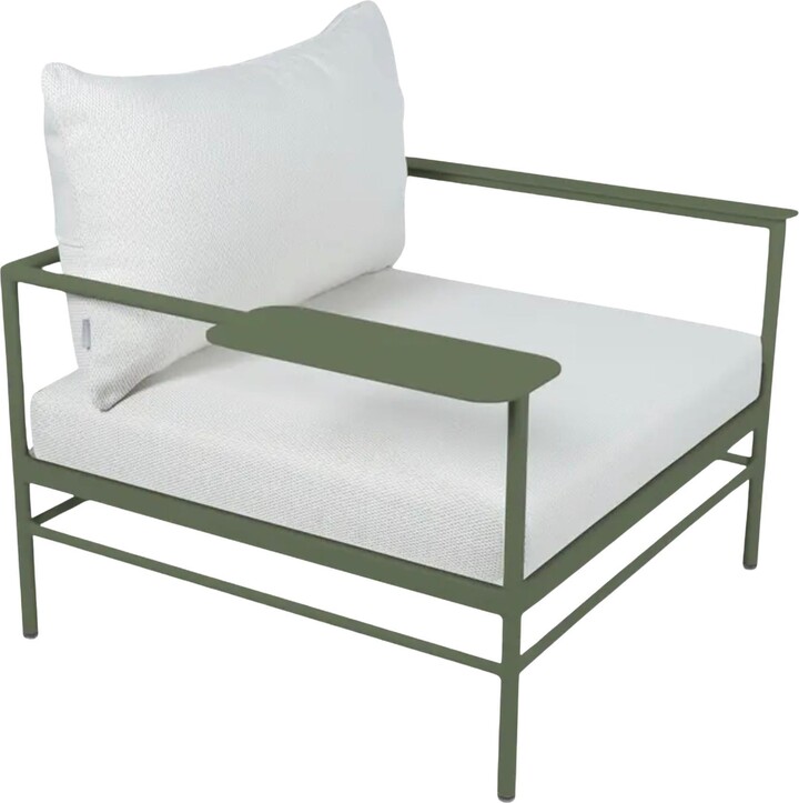 Fermob Rivage Low Armchair - Cactus - Pearl Cushions