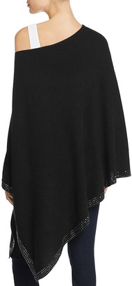 Minnie Rose Studded Cashmere Poncho Sweater