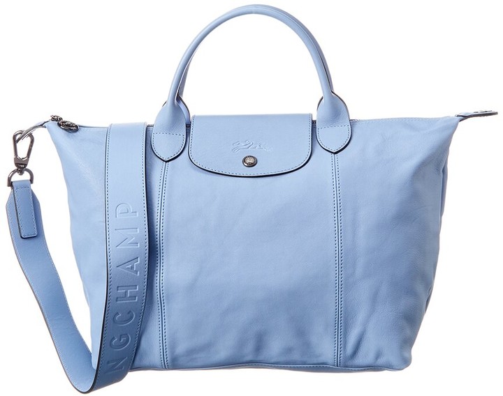 longchamp le pliage medium leather