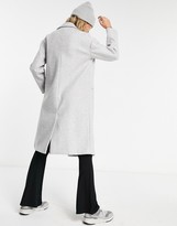 Thumbnail for your product : Topshop coat in grey marl
