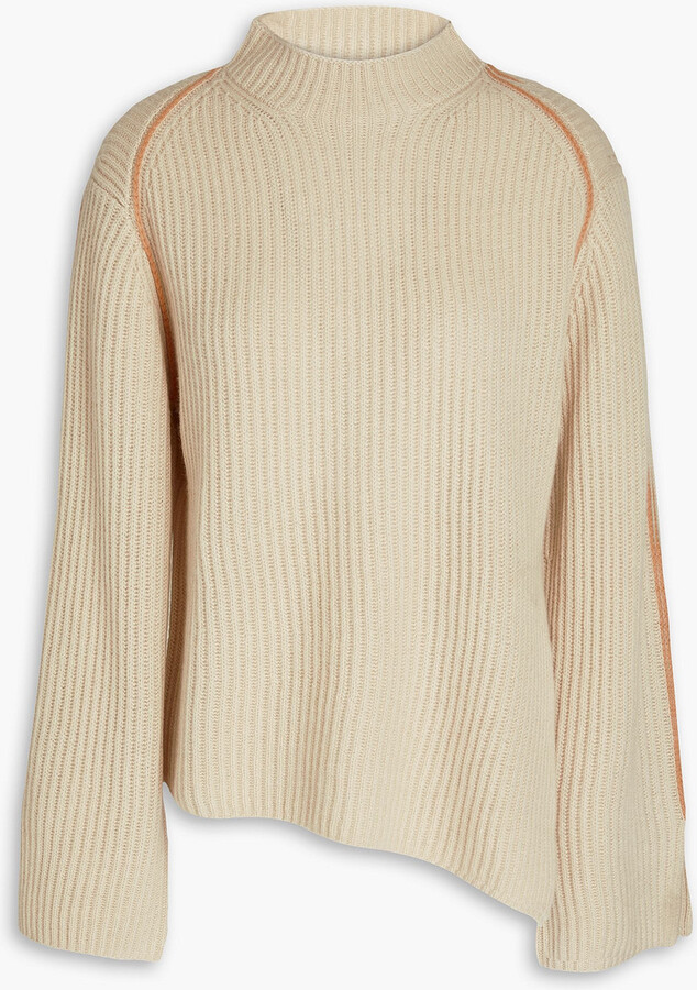 Womens Jumpers and knitwear Jonathan Simkhai Jumpers and knitwear Jonathan Simkhai Wool Jasmin Ribbed And Cable-knit Sweater in White 