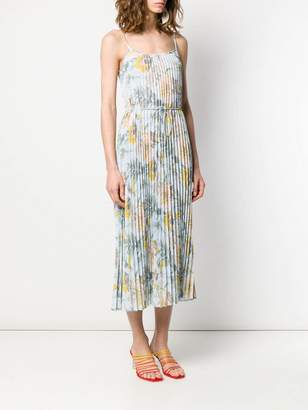 Vince floral pleated dress
