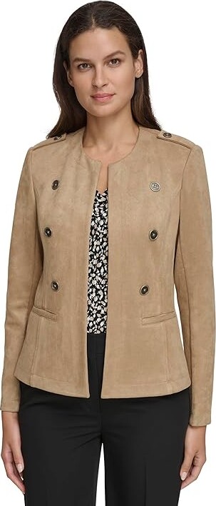 tommy hilfiger suede blazer