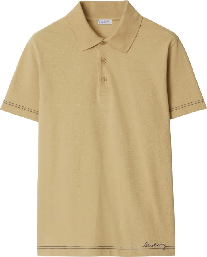 Burberry Goldman Cotton-piqué Polo Shirt - Light Brown - ShopStyle