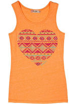 Thumbnail for your product : Miss Me Girls 7-16 Puffed Heart-Motif Tank Top