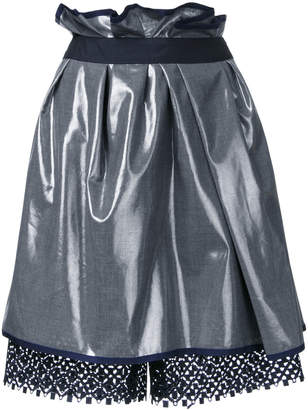 Kolor metallic gathered skirt