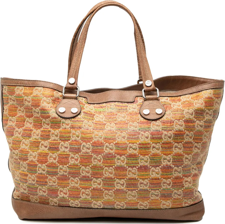 Gucci Pre-Owned 2000-2015 GG Straw Libeccio Sunset tote bag