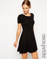 Thumbnail for your product : ASOS PETITE Skater Dress with Seam Detail and Short Sleeves