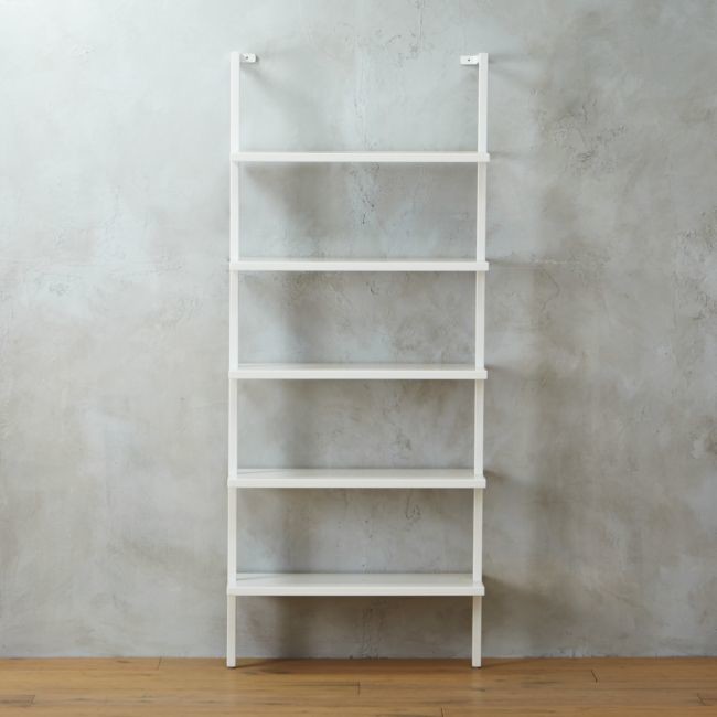 Cb2 Stairway White Wall Mounted, Small Wall Mounted Bookcase