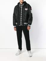 Thumbnail for your product : Alexander Wang athletic patch hooded bomber jacket