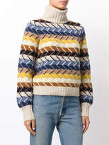 Thumbnail for your product : Chloé zig-zag intarsia chunky sweater