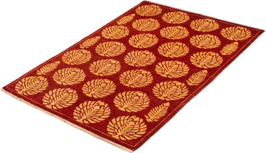Isabelline One-of-a-Kind Wanship Hand-Knotted New Age 4'7\
