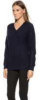 Thumbnail for your product : Vince Mesh Stitch Vee Dolman Sweater