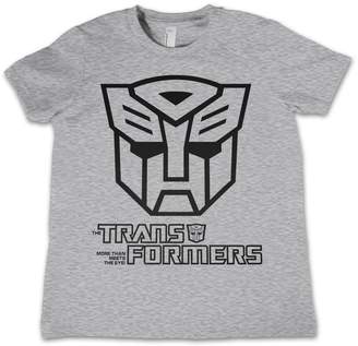 Transformers T Shirt Autobot Outline Logo Official Kids New Heather 3-12yrs