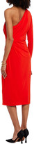 Thumbnail for your product : Halston Payton One-shoulder Ruched Stretch-jersey Midi Dress