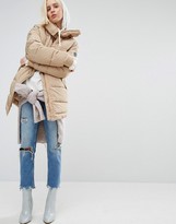 Thumbnail for your product : Puffa Oversized Longline Padded Jacket With Fishtail Detail