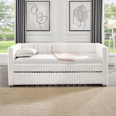 Mercer41 Modern Style + Foam + White + Standard + for Sofa bed