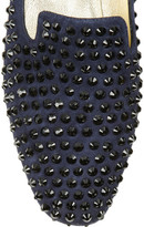 Thumbnail for your product : Jimmy Choo Wheel studded suede slippers