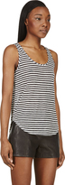 Thumbnail for your product : J Brand Black & White Stripe Bell Tank Top