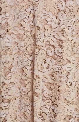 Eliza J High Neck Lace Fit & Flare Dress