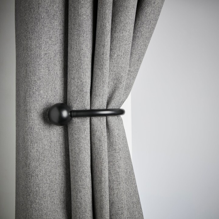 Dunelm Oslo Curtain Holdbacks Matt Black ShopStyle