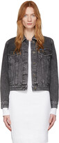 Thumbnail for your product : pushBUTTON Grey Denim Neck Frills Jacket