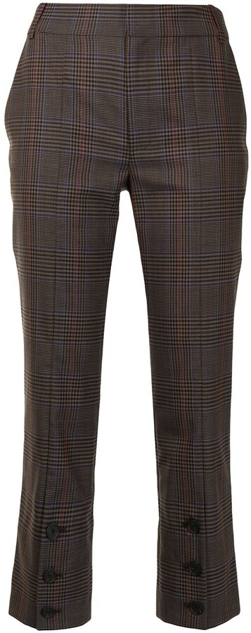 Brown check pants womens Clearance
