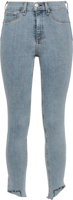 Rag & Bone Cropped Frayed High-rise Skinny Jeans