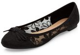 Thumbnail for your product : New Look Teens Cream Floral Lace Ballet Pumps