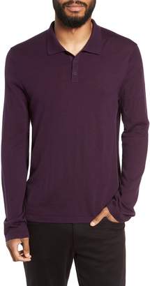 Vince Slim Fit Long Sleeve Wool & Cashmere Polo