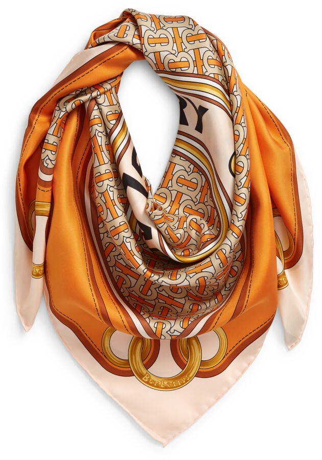 Burnt orange silk scarf Clearance