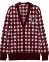 Christopher Kane Gingham Wool And Cashmere-Blend Cardigan