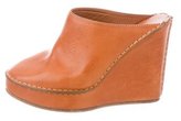Thumbnail for your product : Chloé Leather Round-Toe Mules