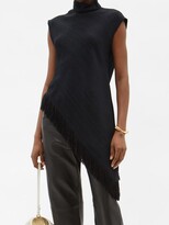 Thumbnail for your product : Proenza Schouler Asymmetric Fringed Jacquard Tank - Black