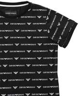 Thumbnail for your product : Emporio Armani LOGO PRINTED COTTON JERSEY T-SHIRT