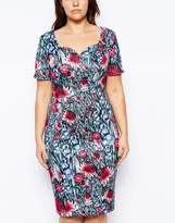 Thumbnail for your product : ASOS CURVE Exclusive Pencil Dress In Scuba In Floral Print