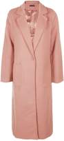 Thumbnail for your product : boohoo Longline Button Wool Look Coat