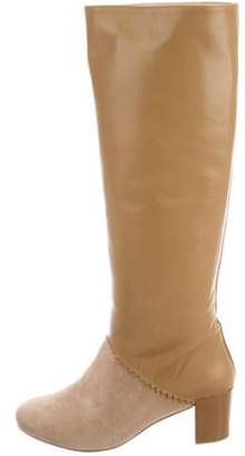 Schumacher Leather Knee-High Boots w/ Tags Brown Leather Knee-High Boots w/ Tags