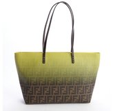 Thumbnail for your product : Fendi brown and citron canvas zucca printed tote