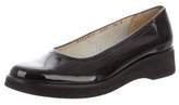 Thumbnail for your product : Ferragamo Patent Leather Round-Toe Flats