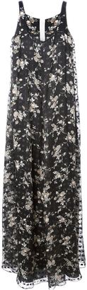 Rochas flared floral maxi dress