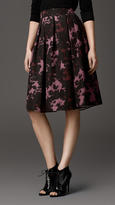 Thumbnail for your product : Burberry Abstract Graphic Print Silk Skirt