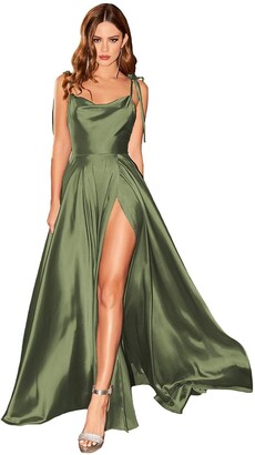 Olive Green Silk Dress | Shop the world's largest collection of fashion |  ShopStyle UK