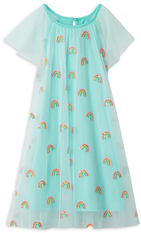 Hatley Little Girl's & Girl's Sequin Rainbows Tulle Dress - ShopStyle