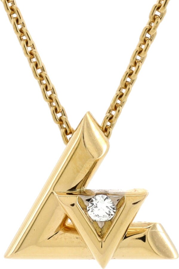 Louis Vuitton LV Volt Mesh Necklace, Yellow Gold Gold. Size NSA