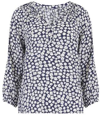 Trilogy Leonie Blouse in Navy Floral