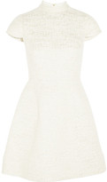 Thumbnail for your product : Alice + Olivia Lantern mesh-paneled metallic tweed mini dress