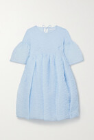 Thumbnail for your product : Cecilie Bahnsen Gathered Cloqué Midi Dress - Light blue - UK 8