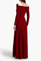 Thumbnail for your product : Valentino Plissé silk-crepe maxi dress